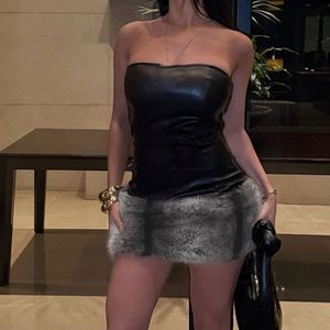 Custom Women Sexy Mini Body Sevess Non-slip Black Pu <strong>Ather</strong> Women Clothing - Product Image 2