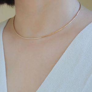 Collar de Oro Puro de 18k Xinfly Au750, Gargantilla de Joyería Fina para Hombre y Mujer - Product Image 2