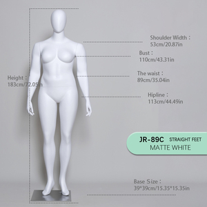 Hot bán sợi thủy tinh nữ cộng với kích thước đầy đủ cơ thể người giả đứng pose Matte Trắng nhà máy giá bán buôn - Product Image 6