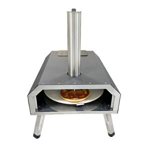 Four à <span class=keywords><strong>pizza</strong></span> au gaz portable moderne de qualité supérieure <span class=keywords><strong>pour</strong></span> une utilisation en extérieur avec <span class=keywords><strong>pierre</strong></span> à <span class=keywords><strong>pizza</strong></span> de 12 pouces, construction en acier inoxydable et chariot - Product Image 2