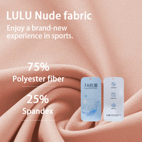 Pantalones de Yoga de Secado Rápido con Forro Elástico Transpirable Antibacteriano de Microfibra de Poliéster de Tela Nude LULU, Gran Venta