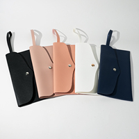 Pochette de maquillage en gros avec poignée et fermeture à pression, étui de voyage pour pinceaux cosmétiques, logo personnalisé pour les maquilleurs, usage quotidien