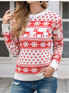 Suéter Navideño Familiar Fiacafyo, Divertido y Original con Diseño de Renos y Copos de Nieve, Tejido, Manga Larga, 100% Poliéster, Transpirable - Product Image 6
