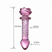 Jouets sexuels pour femme Masturbation en verre gode en forme de fleur Vaginal Rose Rose en verre bouchon Anal