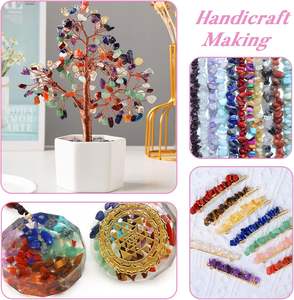 Ciottoli decorativi in pietra di ossidiana nera con trucioli di pietra di cristallo naturale 0.9 Lb/405g per <span class=keywords><strong>la</strong></span> decorazione della casa - Product Image 4