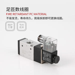 Vanne solénoïde de commande à 2 positions et 3 voies Airtac 3V110-06 3V210-08 3V310-10 pour les fluides eau, gaz, huile, structure pilote OEM - Product Image 3