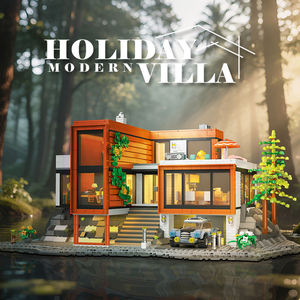 3060 Piezas, Bloques de Construcción de Villa Vacacional de 4 Pisos con Cadena de Luces, Piscina, Jardín, Interacción Padres-Hijos, STEAM, Decoración del Hogar, Regalo para Niños - Product Image 2