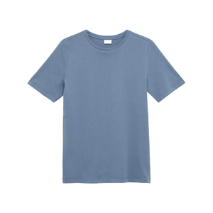 T-shirt uni pour homme en mélange de coton premium, à manches courtes et coutures renforcées aux épaules et sur les côtés - Product Image 1
