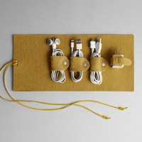 Estuche Organizador de Cables de Algodón y Lino Personalizado, Protector de Cables para Auriculares y Cargadores, Compartimentos para Equipos Digitales 3C