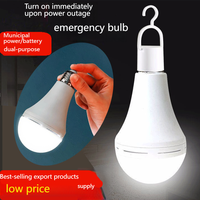 Nouvelle ampoule LED rechargeable d'urgence Gatetop pour camping, 7W, 100-240V, 700LM, IP20, contrôle tactile, 3 modes de gradation, batterie 1500mAh, lumière chaude 6