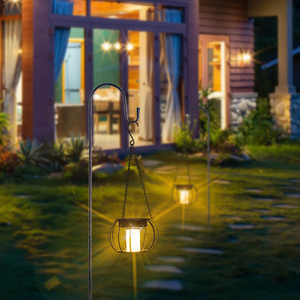 Không thấm nước LED bãi cỏ di động vườn đèn ngoài trời năng lượng mặt trời bảng Đèn bí ngô treo latern - Product Image 5