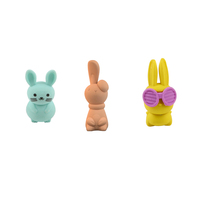 Venta al por mayor de fábrica caja misteriosa personalizado animales de Pascua verduras conejo rábano pollo huevos Topper lápiz borrador