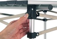Table pliante portable d'extérieur en aluminium robuste pour le camping, conception à emboîtement rapide, capacité 4 personnes, sac de transport, mobilier d'extérieur