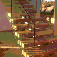 Escaliers droits duplex d'intérieur minimalistes industriels Prima Deluxe et kits de boîtiers d'escalier modulaires avec bois