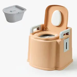 Harga jual grosir manufaktur berkemah luar ruangan perjalanan lipat portabel Toilet plastik