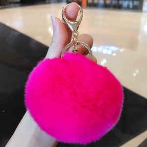 All'ingrosso di alta qualità Puffball pompon Furball portachiavi colorato stampa Offset a buon mercato - Product Image 6