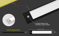 Installation magnétique LED USB Rechargeable batterie lumières sans fil IR capteur de porte intelligent sous l'armoire veilleuse verre givré 80