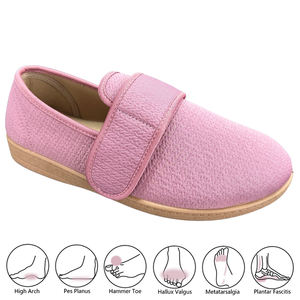 Chaussures plates antidérapantes personnalisées pour femmes enceintes, avec doublure sans couture et fermeture auto-agrippante, idéales pour les pieds enflés et les hallux valgus - Product Image 1