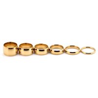 Großhandel Maßgefertigte Modische Moderne Eheringe 18K Gold Zierliche Edelstahl Blanko Paar Dünne Bandringe für Männer Frauen