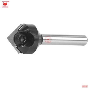 Mèche de toupie CNC en carbure à tige de 1/4 pouces, pour le travail du bois, la gravure, la sculpture, 90 degrés - Product Image 4