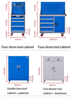 Caja de Herramientas de Acero Laminado en Frío con Ruedas, Gabinete de Herramientas con Kit de Reparación Completo, Cajón de Almacenamiento Eficiente para Taller, Garaje y Reparación de Automóviles