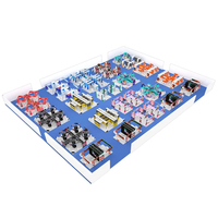 Sistem Display Kain Portabel Dua Sisi 496MM Perakitan Cepat Rangka Aluminium Modular Lubang Besar Kompatibel Pameran