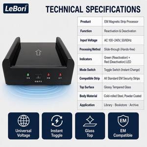 Desactivador y Reactivador de Etiquetas Antirrobo para Librerías <span class=keywords><strong>AIRSEC</strong></span> EM, Desmagnetizador de Tiras EM - Product Image 1