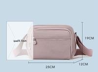 Sac à bandoulière grande capacité pour femme, personnalisé avec logo, idéal pour les voyages quotidiens, en nylon imperméable, sac messager