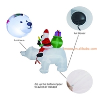 Oso Inflable LED de 2.1m, Muñeco de Nieve Navideño, Juguete de Jardín para Niños, Regalo de Navidad, Decoración para Fiestas de Año Nuevo