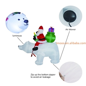 ตุ๊กตาหิมะเป่าลมรูปหมี LED ยาว2.1เมตรของเล่นในสวนกลางแจ้งสำหรับเป็นของขวัญให้กับเด็กๆงานปาร์ตี้คริสต์มาสของตกแต่งบ้านปีใหม่ - Product Image 6