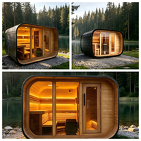Cabine de sauna en bois sur mesure pour l'extérieur, sauna familial pour jardin, sauna sec personnalisé pour cour arrière, spa sauna sur mesure
