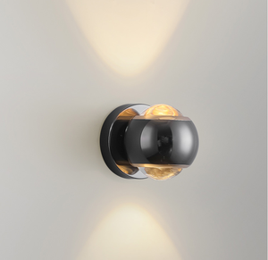 Lámpara de <span class=keywords><strong>pared</strong></span> de aluminio de Arte de lujo, lámpara de <span class=keywords><strong>pared</strong></span> de decoración de vidrio para sala de Estar, comedor, dormitorio, pasillo, escalera, candelabro de decoración del hogar - Product Image 1