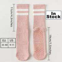 Chaussettes de Yoga et Pilates Antidérapantes en Coton pour Femme, Adhérence Optimale, Faible MOQ