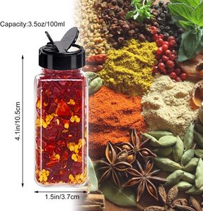 900ml Large square Plastic Containers, <b>Big</b> Condiment Shaker Bottle with butterfly Cap, clear Pet Plastic Powder Bbq <b>Jars</b> Factory - Product Image 4