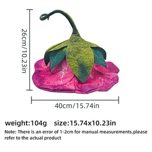 TX9273 Spring Summer Morning Glory Flower <strong>Hat</strong> <strong>Witch</strong> <strong>Hat</strong> Felt <strong>Hat</strong> Party Performance Stage Prop Wizard <strong>Hat</strong> Fairie <strong>Hat</strong> - Product Image 4