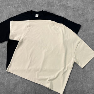 เสื้อยืดคอตตอนหนาน้ำหนักมากสำหรับผู้ชายรุ่นใหม่ล่าสุด พิมพ์ลายโลโก้แบบโดดเด่น – เสื้อยืดสำหรับผู้ชายสไตล์อเมริกันสตรีทแวร์ - Product Image 3