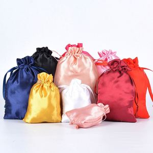 Small <b>Drawstring</b> Satin Pouch Dust Bag for Jewelry Storage - Product Image 1