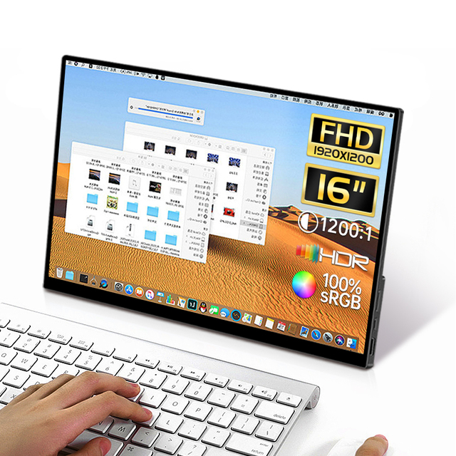 Factory Price OEM ODM 16inch IPS Full Featured USB-C External Display Touch Screen Portable Monitor Business Series Ultra Thin
