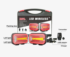 IDUN Neues Kabelloses Anhängerbeleuchtungs-Set Magnetisch-Aufladbar <span class=keywords><strong>LED</strong></span> 3000 Lumen 6000K 90° Drehbar 2,4GHz 100FT Wasserdicht LKW Wohnmobil - Product Image 4