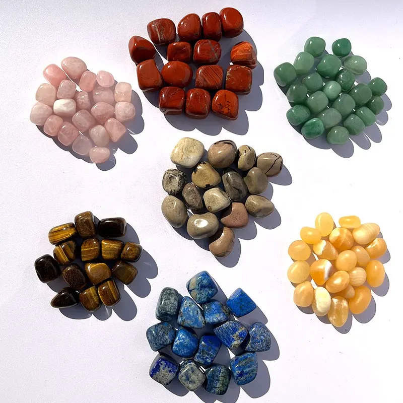 थोक उच्च गुणवत्ता रत्न गुलाब क्वार्ट्ज नीलम क्रिस्टल tumbles tumbled पत्थर 100 g के प्रत्येक बैग
