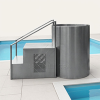 Bac à glace rond en acier inoxydable, stable, vente directe usine, pour récupération par le froid et relaxation musculaire, design moderne