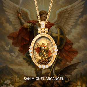 Dijes de <span class=keywords><strong>San</strong></span> <span class=keywords><strong>Miguel</strong></span> Arcángel al por mayor, accesorios DIY de moda resistente para la creación de joyas, venta al por mayor - Product Image 6