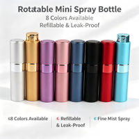 Vente en gros de flacons pulvérisateurs en aluminium et en verre vides et rechargeables avec bouchon à vis pour le stockage de cosmétiques et de parfums