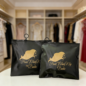 Custom Black Matte PVC Zipper Bag with Ring Pull Closure Gold Logo Printing for Apparel Cosmetic Packaging OEM - Product Image 2