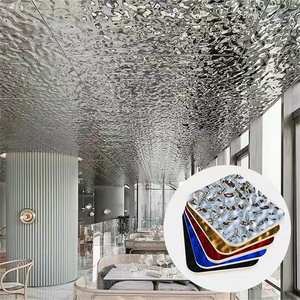 Échantillon gratuit de panneau mural/plafond en PVC, panneau en bois de bambou au charbon de bois de cristal de carbone, effet d'ondulation de l'eau, dalle imperméable pour mur - Product Image 2