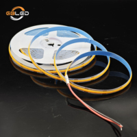 Bande lumineuse LED COB 12V 24V 320 LED 8mm IP20 Monocolore Flexible pour éclairage d'affichage