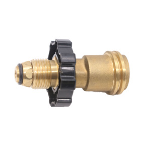 Adaptateur de réservoir de propane extérieur, connecteur en laiton avec poignée noire pour conversion de bouteille de gaz - Product Image 1