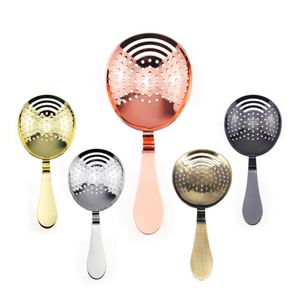Passoire à cocktail en acier inoxydable 304 avec logo personnalisé, pour barman, mélange de boissons, tamis métallique, cuillère à cocktail pour usage commercial en bar - Product Image 1