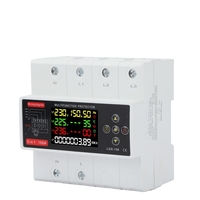 Commutateur de transfert automatique (ATS) 3P+N 150A 5-en-1, statique 10kVA, numérique réglable, 220V, avec sélecteur de phase, compteur et protection PC