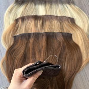 Extensions de <span class=keywords><strong>cheveux</strong></span> naturels Remy vierges doublement étirés de qualité supérieure Halo à clipser, modèle 2026, <span class=keywords><strong>les</strong></span> plus vendues - Product Image 1